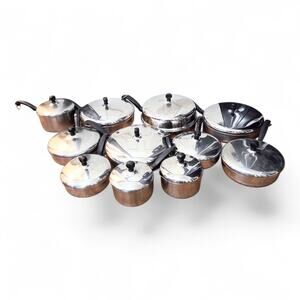 Farberware Vintage Aluminum Clad Stainless Steel Pots and Pans 22 Piece Set USA